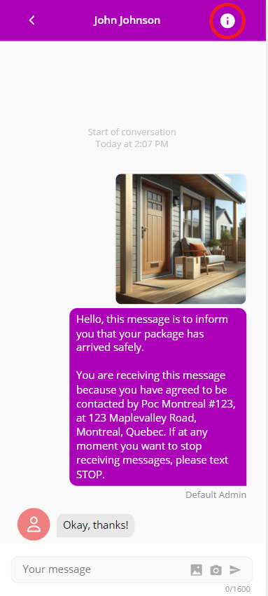 Circled Conversation Details Icon