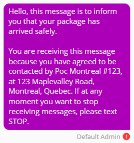 Message With Error Icon